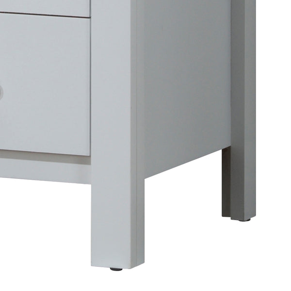 English Elm Elegant White Transitional Media Chest with Spacious Drawers, 36"H x 34"W x 17"D, No Assembly, Durable Finish B078108135