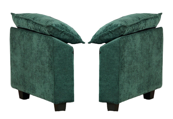 English Elm Cloud Sectional Armrest Module Chenille Upholstered Lounge Piece for Modern Living Spaces Green W1143P378698