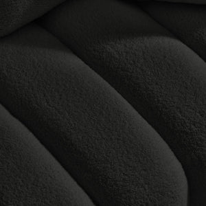 English Elm 80.7 Inch Plush Teddy Velvet 3 Seat Sofa Solid Wood Frame with Six Included Cushions Black W2564S00067