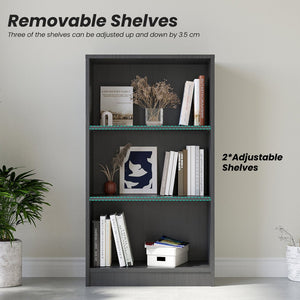 English Elm Bookcase Freestanding Wood 3 Shelf Adjustable Open Storage Unit for Home Office T3623P435531