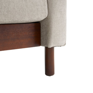 English Elm Christopher Knight Home® - 78" Upholstered Sofa with Tufted Linen-Like Fabric, Deep 19" Seat, Sturdy Rubber Wood Legs, 900lb Capacity Gray+Beige N763P243921A