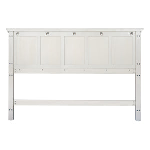 OSP Home Furnishings Farmhouse Basics King Bed Headboard Rustic White