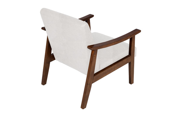 English Elm Accent Chair Mid Century Modern Wool Upholstered Wood Frame Compact Living Room Seat B089P416568