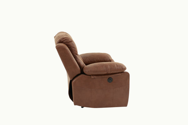English Elm Modern Leatherette Power Recliner with Usb Port Plush Arms for Living Room Comfort B011P467870