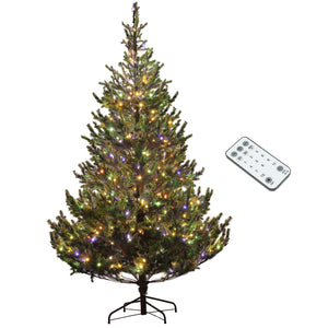 English Elm Homcom 7Ft Prelit Cedar Christmas Tree With Dual-Color Leds, 2931 Tips, Easy Setup For Holidays W2225P249694