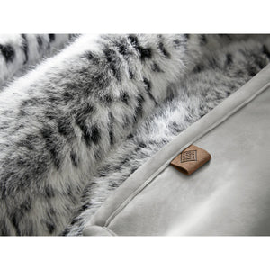 JLA Home Harbor House - Faux Botswana-Inspired Fur Throw Blanket — Sustainable, OEKO-TEX & GRS Certified Plush Luxury Draping Comfort Snow Leopard HHD50-1912