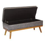 OSP Home Furnishings Katheryn Storage Bench Pewter