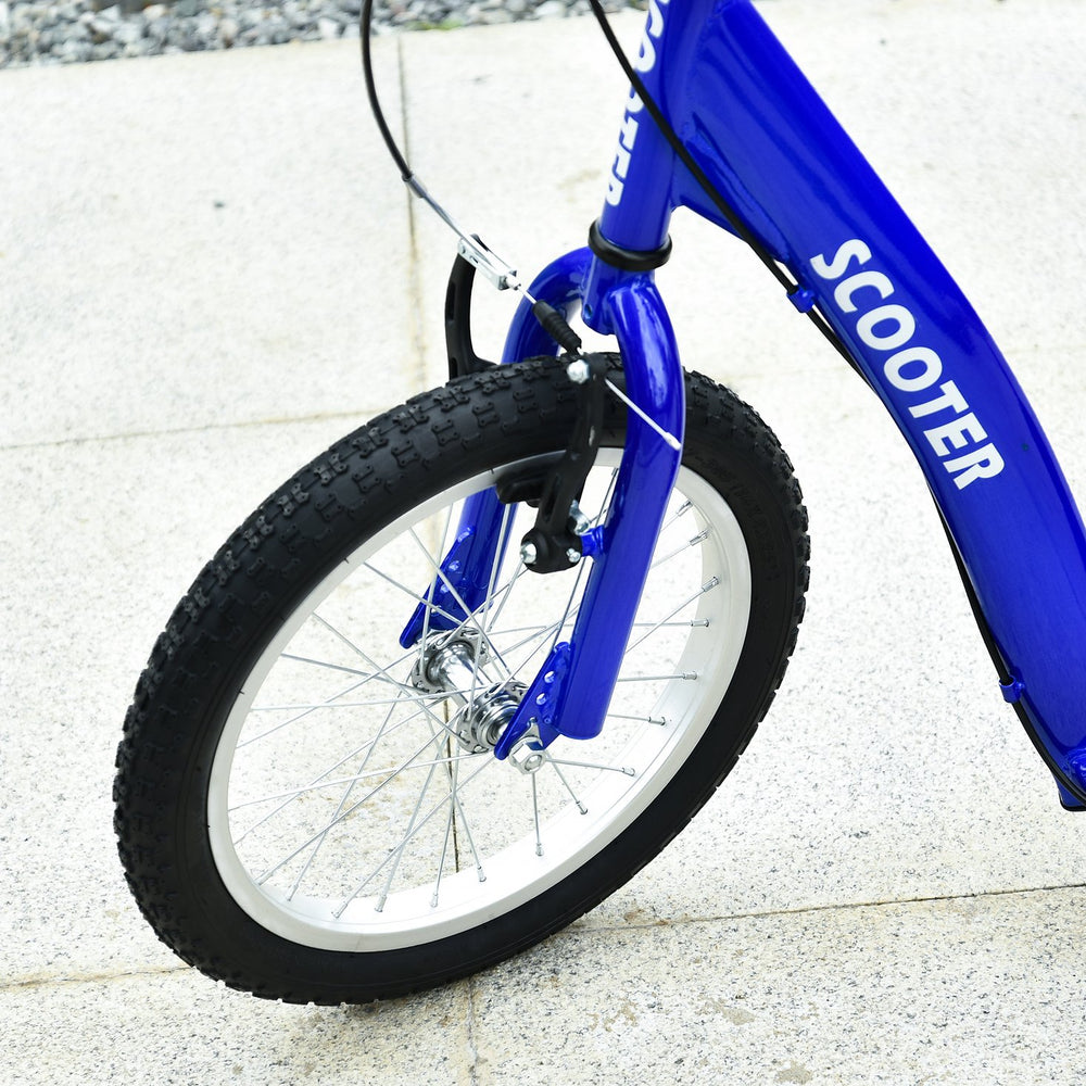 English Elm Aosom Kids Kick Scooter Steel Frame Inflatable Wheels Adjustable Handlebar Ages 5 Up W2225P249785