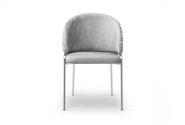 English Elm Onyx Lux Velvet & Chenille Accent Chair Light Gray — Dual-Fabric Comfort, Sturdy Metal Frame, Modern Elegance B009P332656