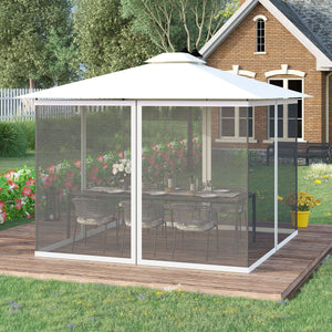 English Elm Outsunny Walk-in Tunnel Greenhouse Steel Frame Pe Cover Mesh Vents Garden Grow Shelter W2225P200873
