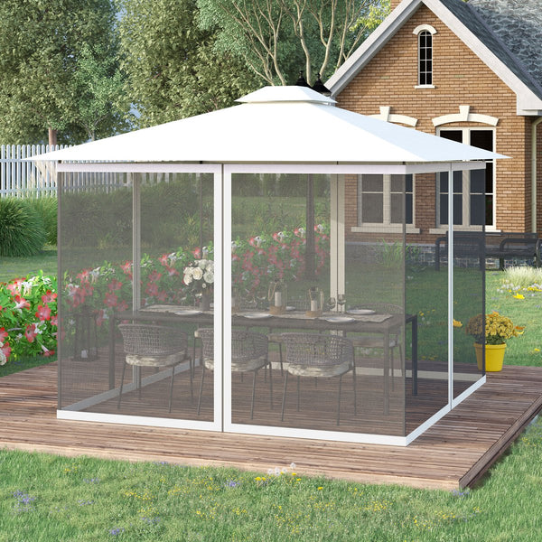 English Elm Outsunny Walk-in Tunnel Greenhouse Steel Frame Pe Cover Mesh Vents Garden Grow Shelter W2225P200873