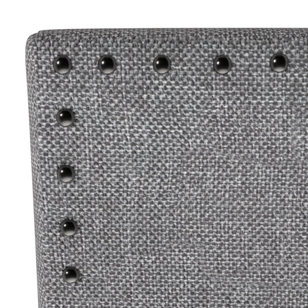 English Elm Wallace & Bay - Gray Transitional Upholstered Bench With Back in Walnut Ash Finish — 44"L Durable Wood Frame, Easy Care B361P384467