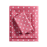 Mi Zone Polka Dot Casual Printed 100% Cotton Sheet Set MZ20-501 Dark Pink