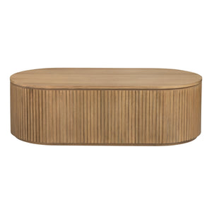 Crestview Collection Transitional Oval Cocktail Table - Elegant Rubberwood Accent For Modern Living Room Decor Brown Solid Wood Cvfdr1235