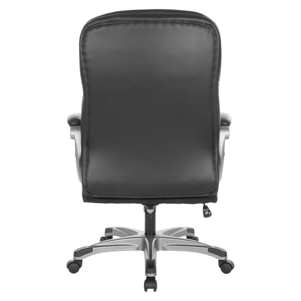 OSP Home Furnishings Exec Bonded Leather Office Chair with Lumbar Support for Executive Home Workspace ECH67707-EC3