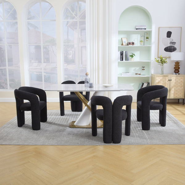 English Elm Contemporary Velvet Upholstered Barrel Accent Chair Set of 2 with Foam Seat, Steel Frame, Plush Upholstery Black W395P224763