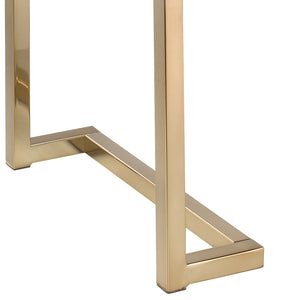 English Elm Black Bench with Champagne Metal Base — Minimalist Upholstered Seat, Modern Comfort for Entryway B062P189145