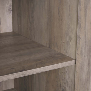 English Elm Lee 32" Rustic Gray Wardrobe Closet – Stylish Space-Saving Design With Soft-Close Doors & Easy Assembly B365S00128