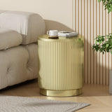 Christopher Knight Home® - Noble House - - Golden Round Side Table With Vertical Stripes