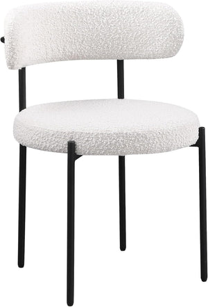 English Elm Contemporary Drexel Boucle Dining Chairs Set of 2 with Sleek Metal Frame, Modern Comfort & Texture Cream 23 L x 23 W x 32 H B011P352531