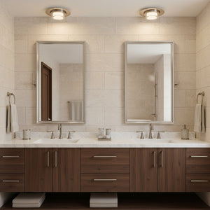 English Elm 12 Inch Square Integrated Led Flush Mount Dimmable Ceiling Light with Acrylic Diffuser Chrome B370P400756