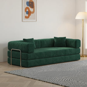 English Elm 78.8Inch Modular Sectional Sofa Bed - Versatile Green Corduroy Furniture For Living Room & Bedroom W3147P278115