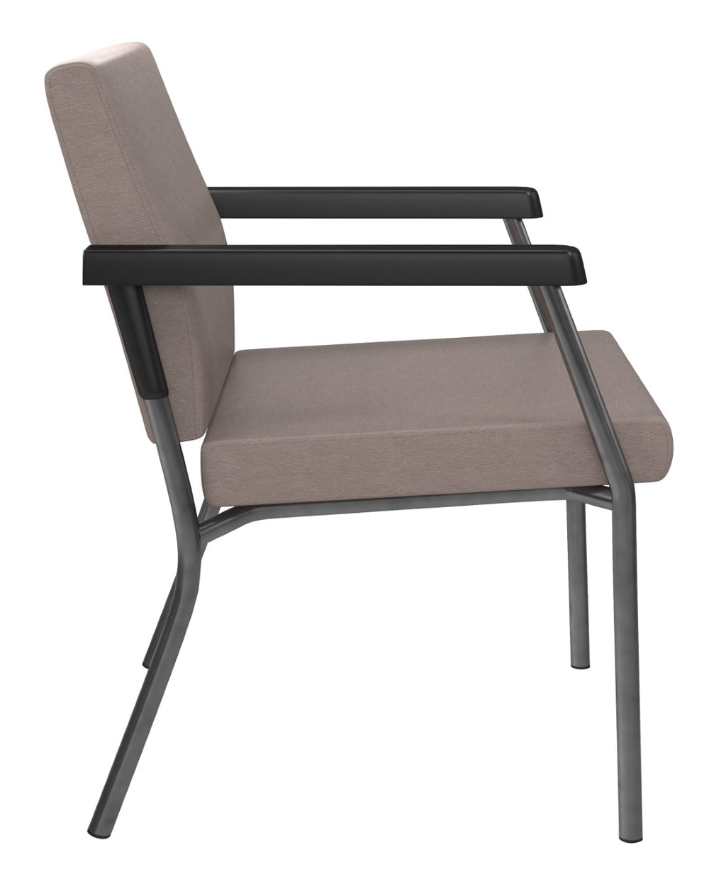 OSP Home Furnishings Bariatric Guest Chair with Reinforced Metal Frame and Pu Arm Pads for Medical Waiting Rooms BC9601-K006