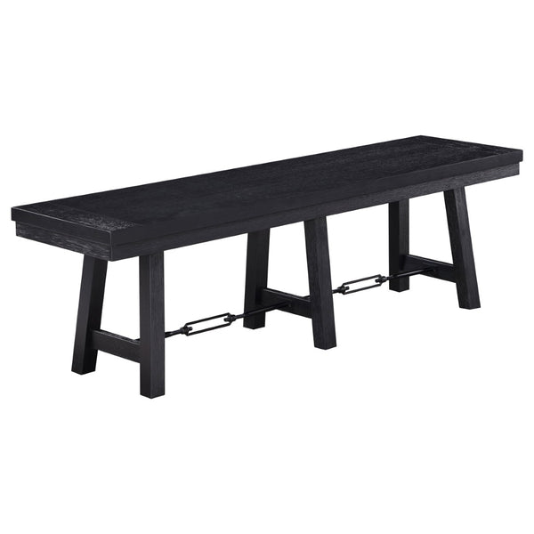 English Elm Yesler Modern Industrial Black Wood Trestle Bench - Durable Seating For Dining & Entryway Spaces B062P299942-GIGA