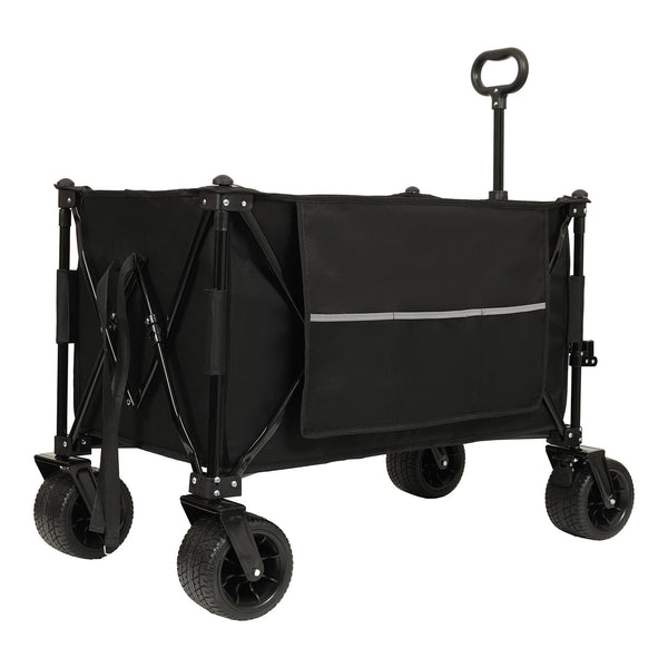 English Elm Collapsible Heavy Duty Folding Wagon with All-terrain Wheels for Beach and Camping W2932P253157