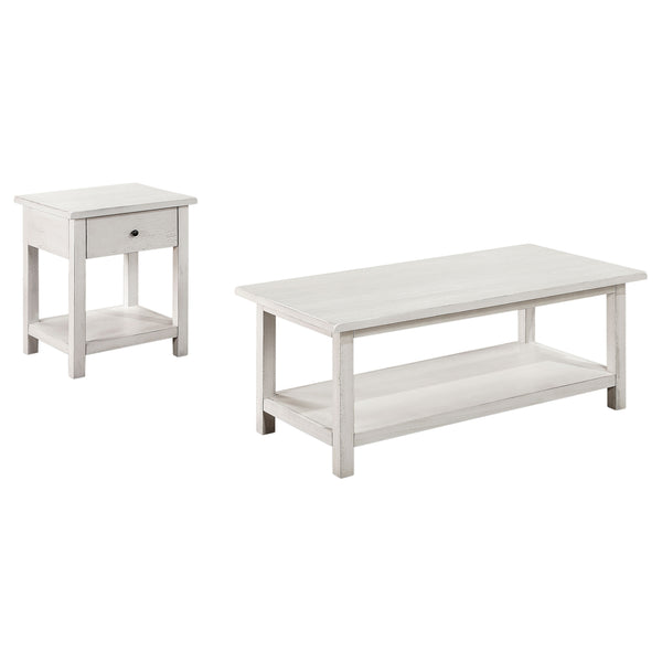 English Elm Castleton Farmhouse 2 Piece Living Room Set with Shelf Storage and Drawer B062S01717