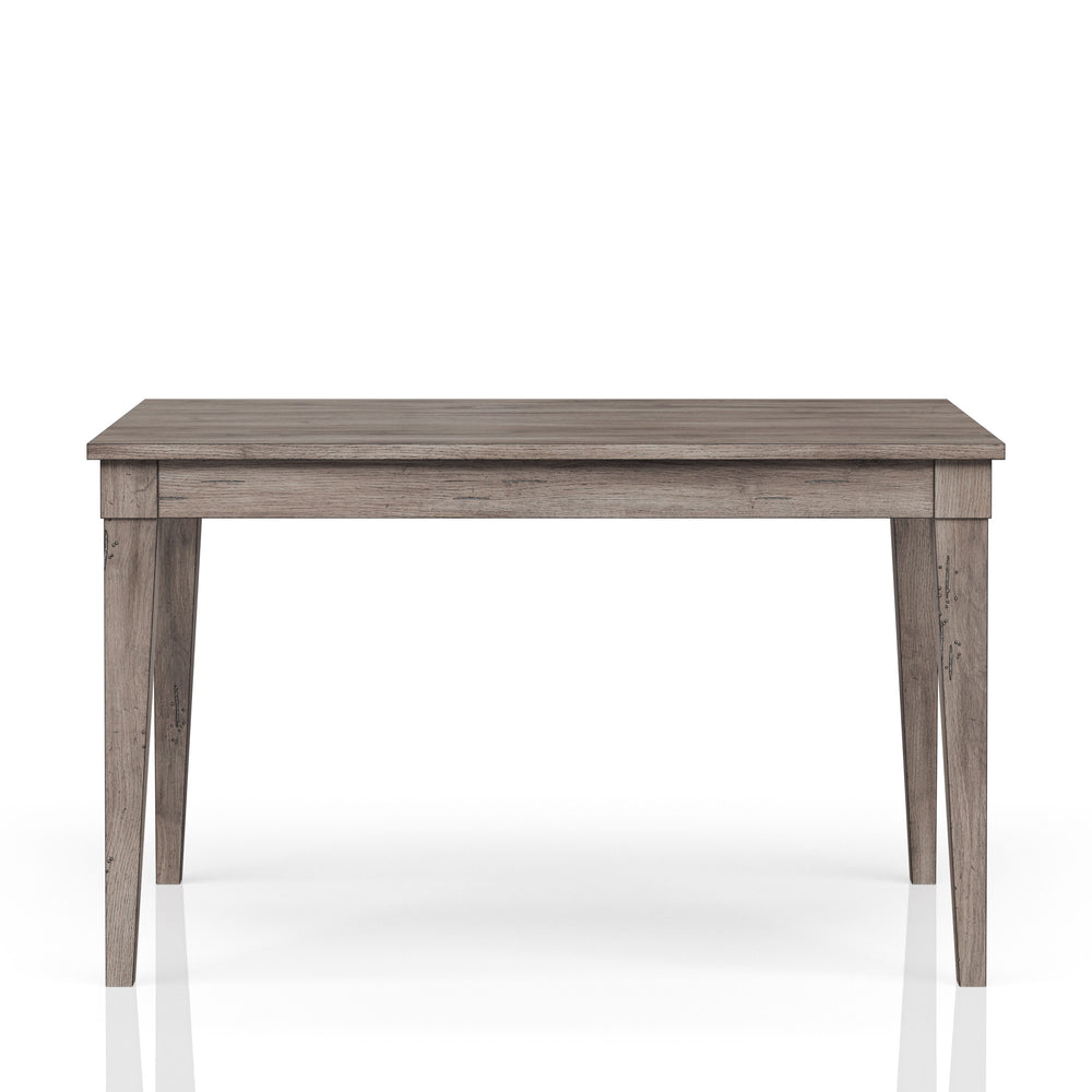 English Elm Rustic Solid Wood Dining Table with Two Hidden Drawers and 78" Expandable Leaf Seats Eight Gray 63.75 L x 39.75 W x 7 H B2699P218273