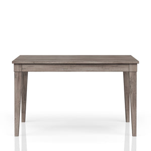 English Elm Rustic Solid Wood Dining Table with Two Hidden Drawers and 78" Expandable Leaf Seats Eight Gray 63.75 L x 39.75 W x 7 H B2699P218273