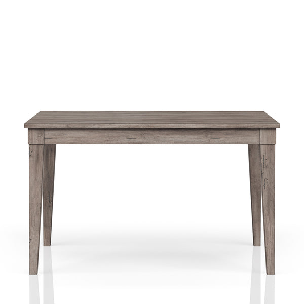 English Elm Rustic Solid Wood Dining Table with Two Hidden Drawers and 78" Expandable Leaf Seats Eight Gray 63.75 L x 39.75 W x 7 H B2699P218273