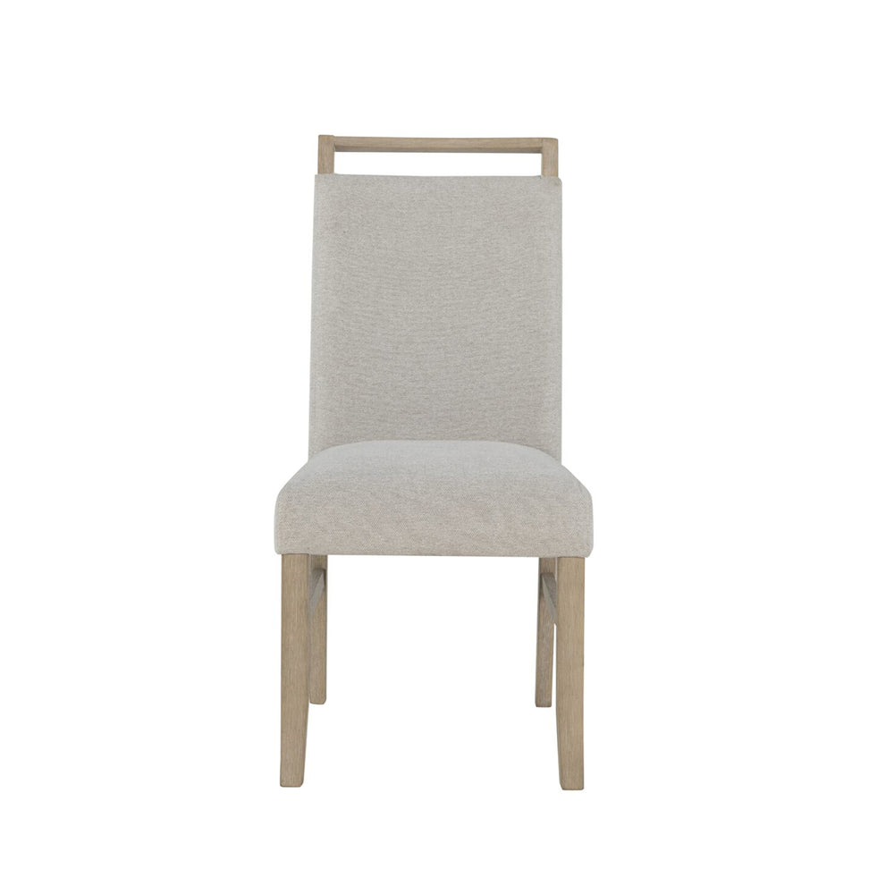 English Elm VANILLA Plush Light Grey Dining Chair with Bouclé Fabric & Solid Wood Frame, Extended Back Comfort B201P342874