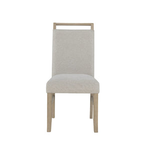 English Elm VANILLA Plush Light Grey Dining Chair with Bouclé Fabric & Solid Wood Frame, Extended Back Comfort B201P342874