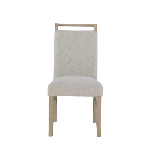 English Elm VANILLA Plush Light Grey Dining Chair with Bouclé Fabric & Solid Wood Frame, Extended Back Comfort B201P342874