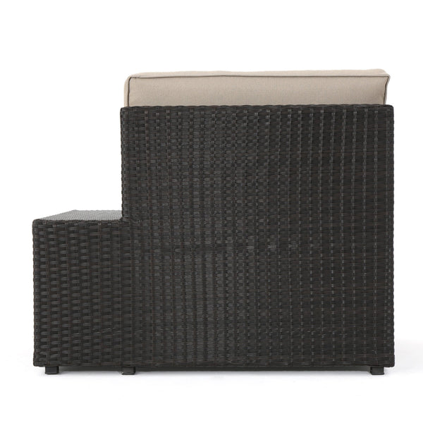 English Elm Santa Cruz Outdoor Pe Wicker Arm Chair Set with Weather Resistant Iron Frame 52974.00IRN