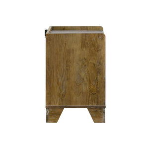 English Elm 2-drawer Italian Modern Nightstand Two-tone Wood Melamine Finish Bedroom Storage B016P453635