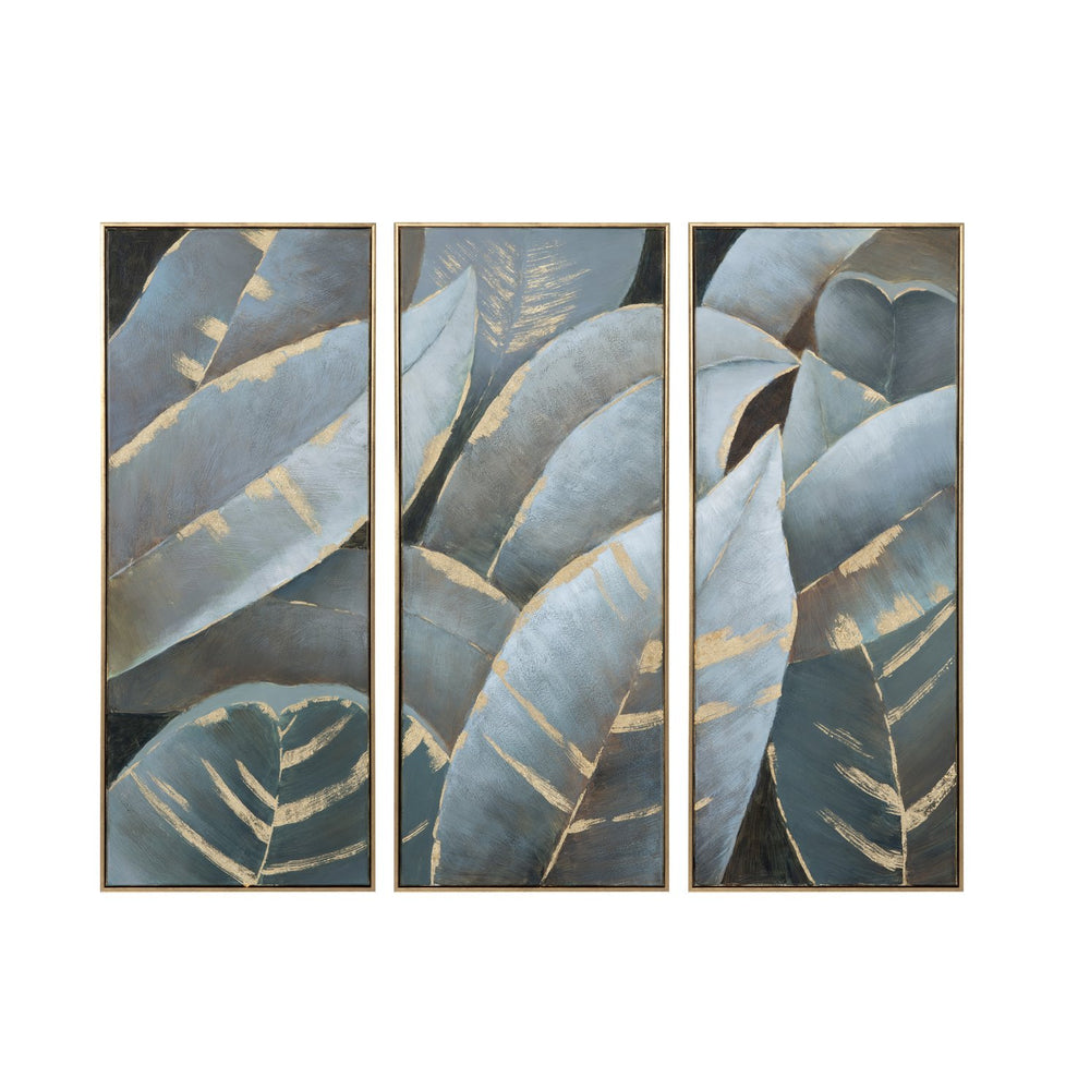 Crestview Collection Stylized Palms - Elegant Wall Decor By Crestview - Exquisite Chinese Art For A Tropical Touch   Cvbzwf132