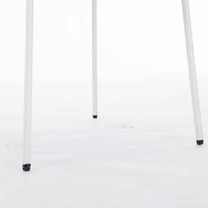 English Elm Heng dining chair with iron legs and adjustable foot pads, ergonomic curved quilted seat for comfort and style Light Green W212P191004