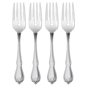 Lenox Oneida True Rose Everyday Flatware Salad Forks, Set of 4 Metallic, STAINLESS METAL B552004D