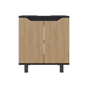 English Elm Natural Under Sink Storage Cabinet with Double Doors, Adjustable Shelves, Durable Melamine Finish Oak,Wenge B062P380955