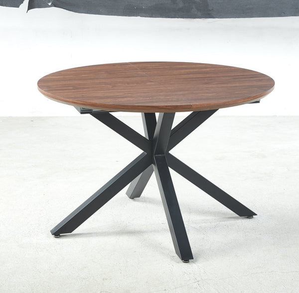 English Elm Extendable Dining Table – Versatile Mdf Top & Sturdy Metal Legs For Office, Dining, Or Coffee Use W234S00109