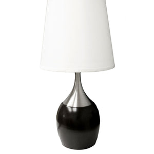 English Elm 24" Elegant Touch-Control Table Lamp - Espresso Base & White Shade For Modern Home Lighting Decor B072116158
