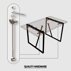 English Elm 55 Rustic Industrial Dining Table 55" MDF Dark Wood Top, Black Metal Legs, Seats 4-6, Stain-Resistant Finish W2189P168378