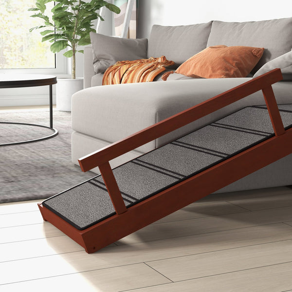 English Elm PawHut Plush Pet Couch Bed for Mini Dogs and Cats, Washable Removable Cushion, Waterproof Cover Brown W2225P229554