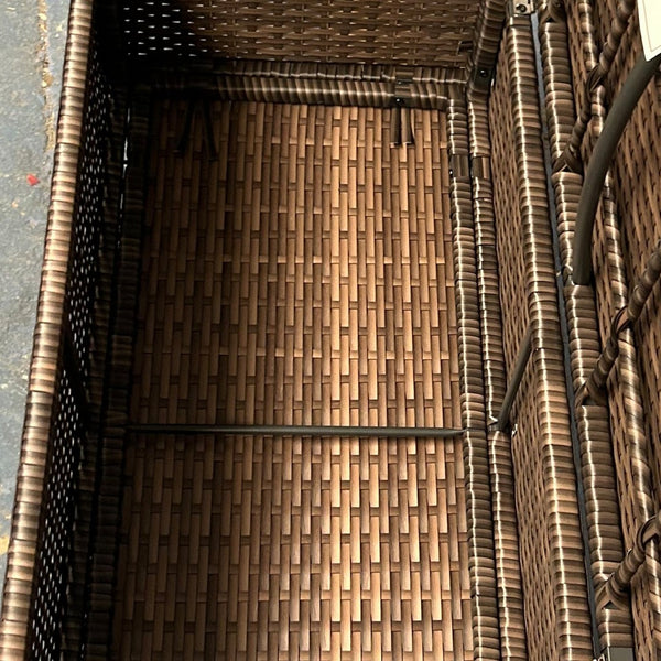 English Elm Outsunny 27 Gallon Outdoor Storage Bench With Cushion, Stylish Pe Rattan Seating & Garden Organizer W2225P174026-GIGA