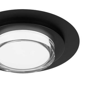 English Elm 16 Inch Square Led Flush Mount Ceiling Light with Acrylic Diffuser for Modern Interiors Black B370P400757