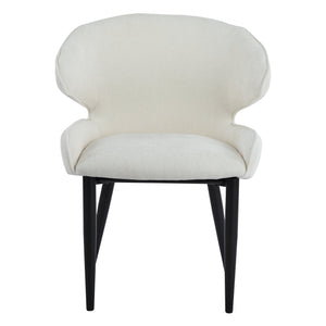 English Elm Modern Shell Back Upholstered Dining Chairs Set of 2 Scandinavian Fabric Seat N772P429023B