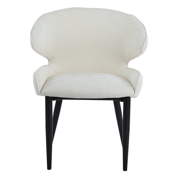 English Elm Modern Shell Back Upholstered Dining Chairs Set of 2 Scandinavian Fabric Seat N772P429023B